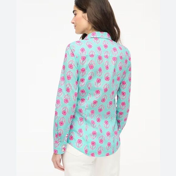 J. Crew Factory BF817 Lightweight cotton floralshirt in signature fit size small - Picture 2 of 9